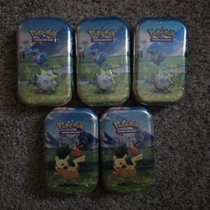 X5 Pokemon Mini Tins SEALED